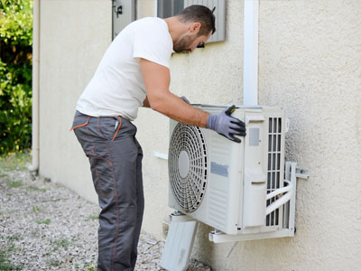 Man replacement of air condition unit